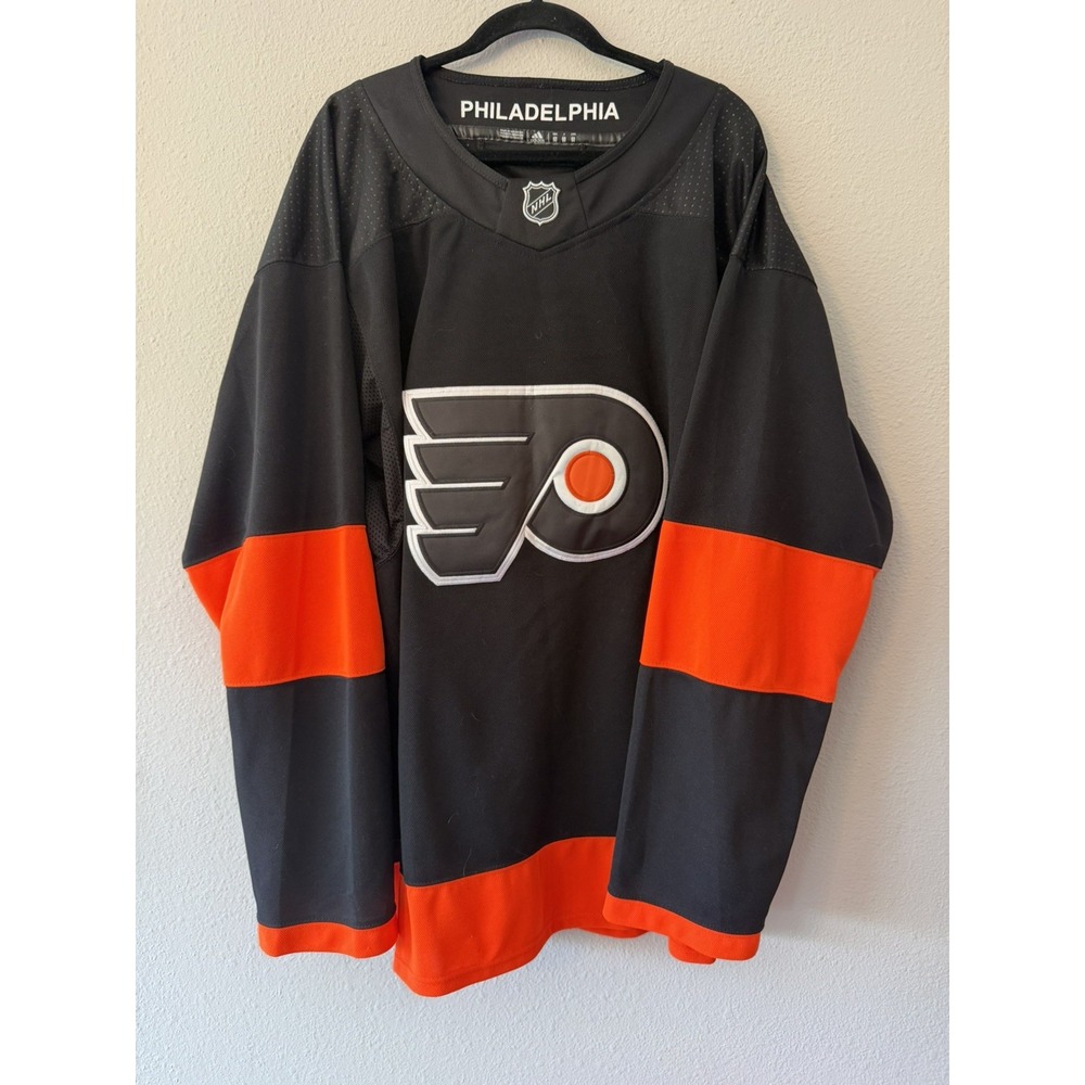 adidas Philadelphia Flyers NHL Men's Hockey Jersey Size 60 Black Alternative EUC